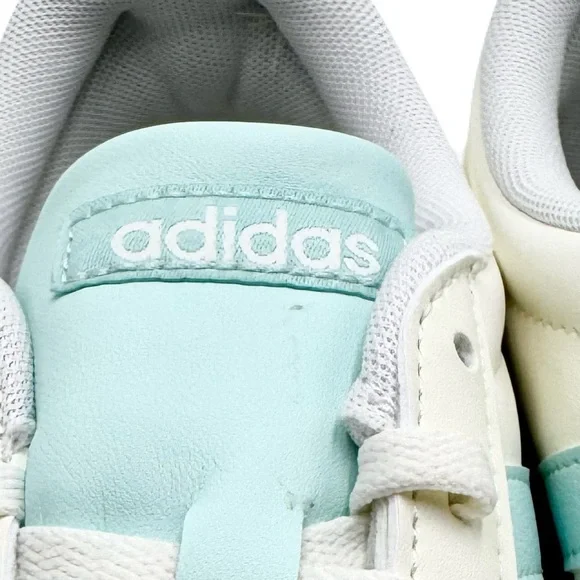 ADIDAS Women’s VL Court Base Cream and Light Blue Sneakers, Size 9 - Picture 11 of 13
